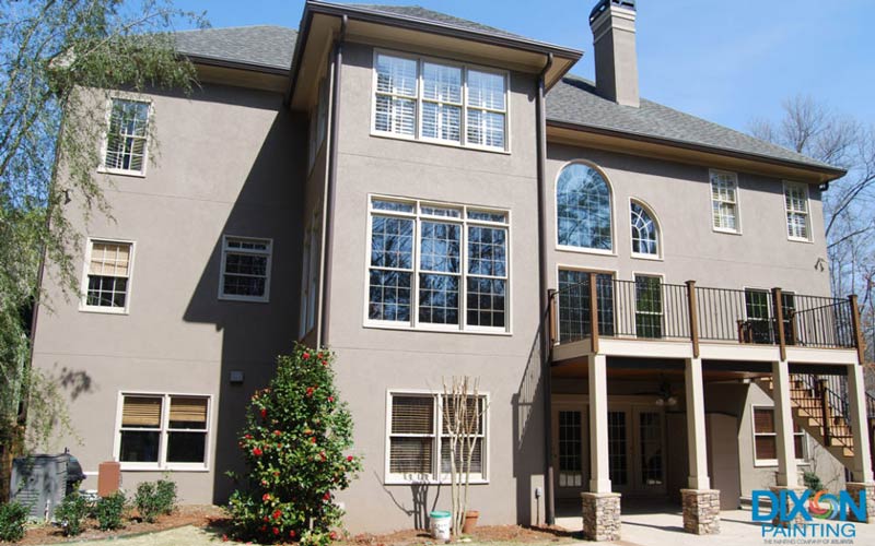 a large house with a balcony