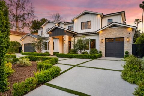 Lush Greenery & concrete walkways around the House - Dixon Painting